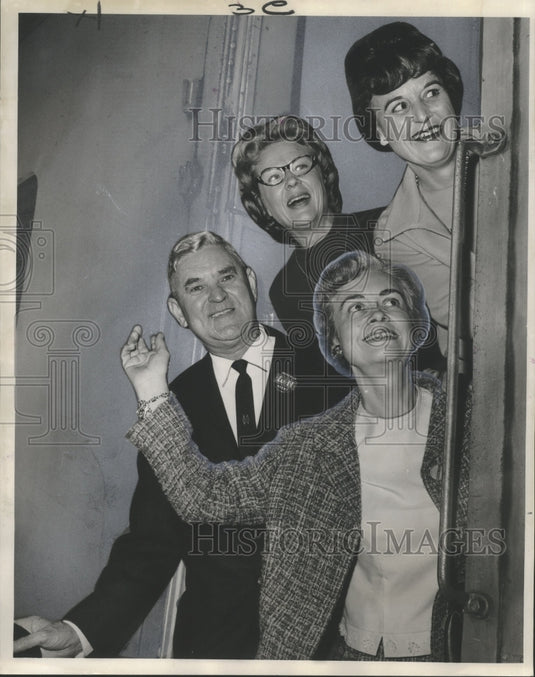1965 Sugar Bowl- Visitors stepping down from special train, - Historic Images