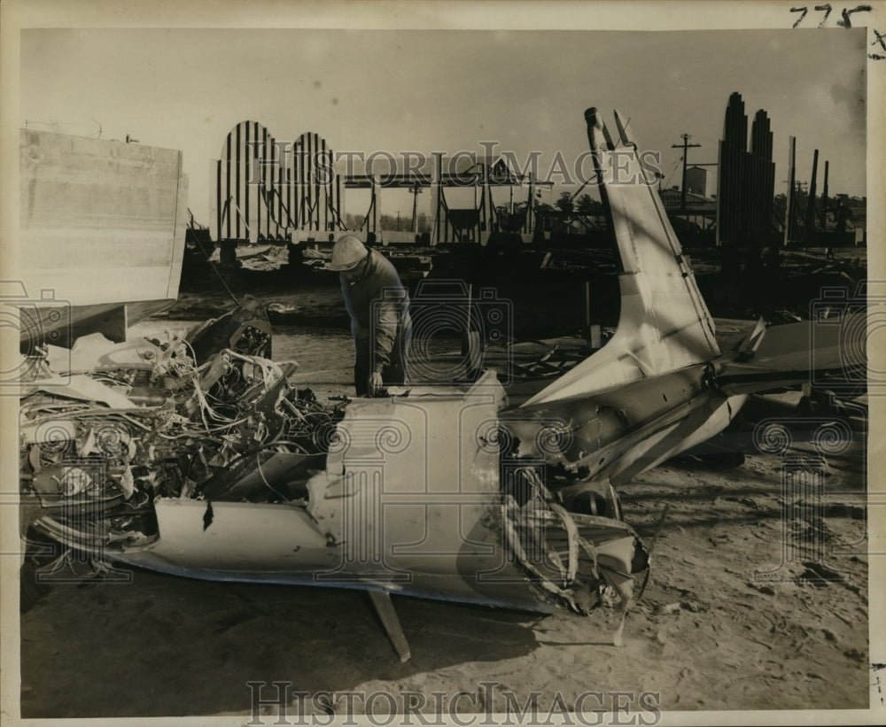 1959 Press Photo Plane wreckage of Capital Airliner in Lake Pontchartrain-Historic Images