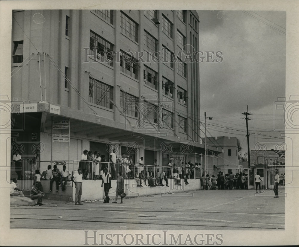 1965 Crowds at Army Terminal-New Orleans - Historic Images