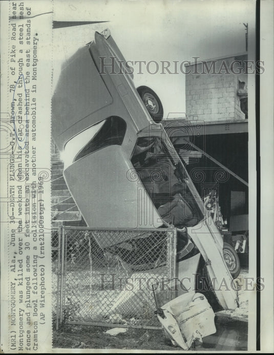 1969 Press Photo Accidents - Fatal wreck behind Cramton Bowl in Montgomery. - Historic Images