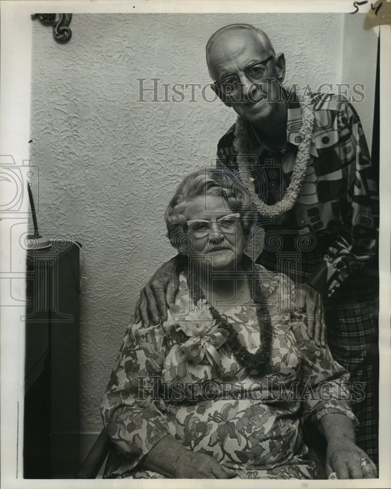 1973 Press Photo Mr. and Mrs. Edward J. Adams Sr. celebrate 50th anniversary - Historic Images