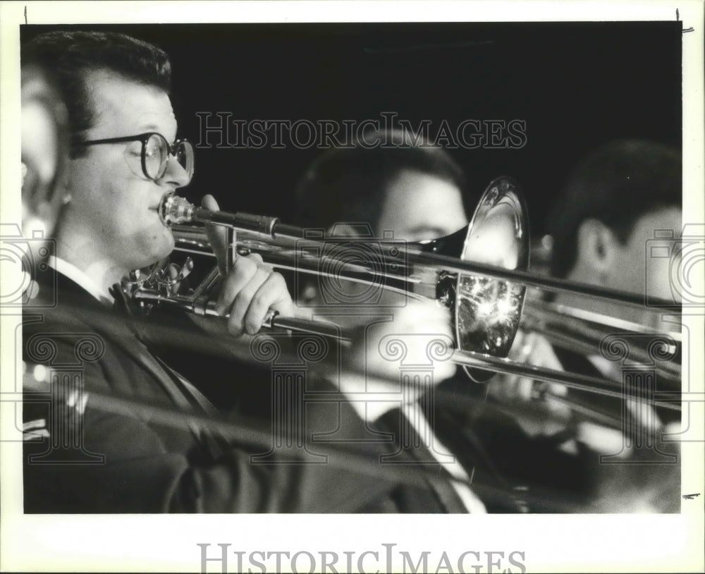 1990 Members of Air Force Band of the Gulf Coast Play in Slidell - Historic Images