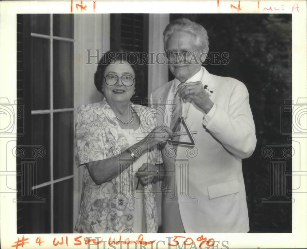 1991 Doctor David Aiken and Mary Hackett Cummins at Class Reunion - Historic Images