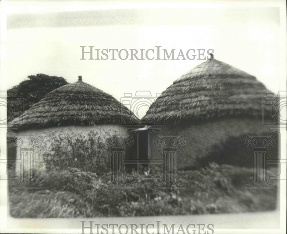 1977 Press Photo African Scenes-Thatched African Huts - noa08744 - Historic Images