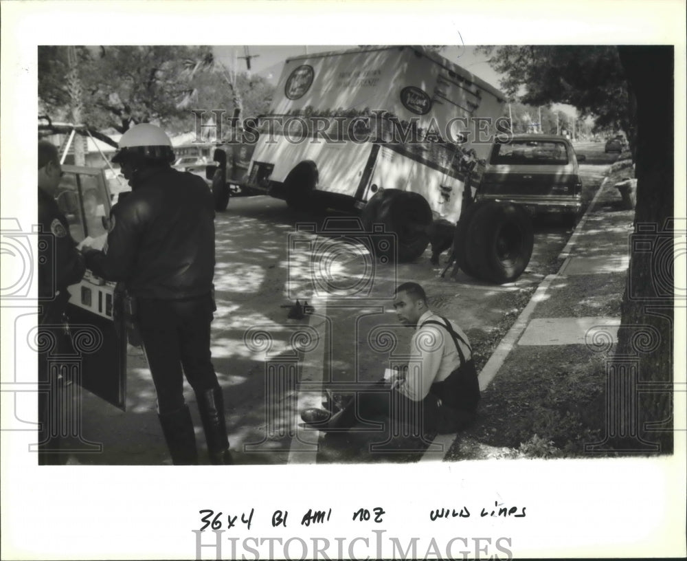 1992 Accidents - Marc Smith driver of the truck that crashed. - Historic Images