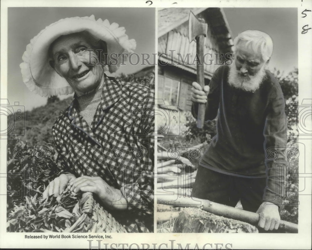 1967 Press Photo Longevity-Hfaf Lasuria and Yan Chepik Aging Well - noa09042 - Historic Images