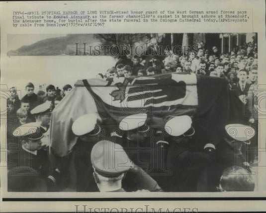 1967 West German Armed Forces Pay Honor to Konrad Adenauer - Historic Images