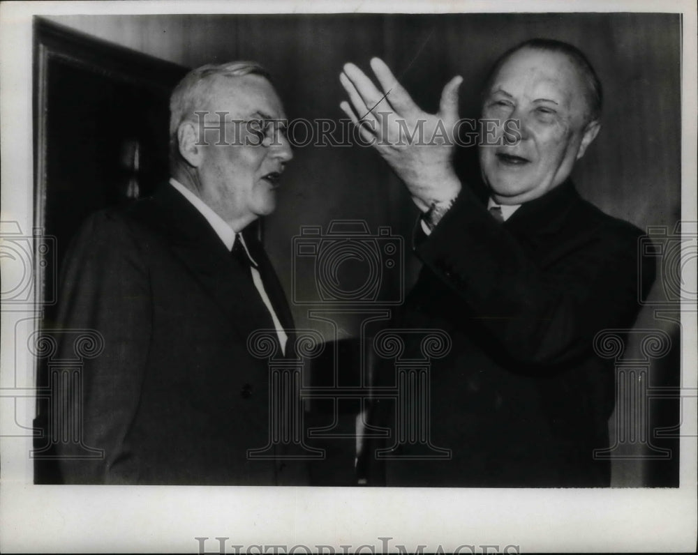 1967 Konrad Adenauer of Germany &amp; US Secretary State John F. Dulles - Historic Images