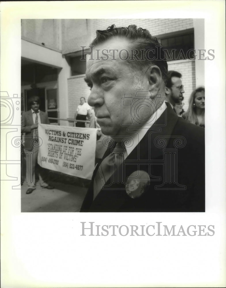 1992 Mel Siemssen of Waggaman at Rally for Citizens Against Crime - Historic Images