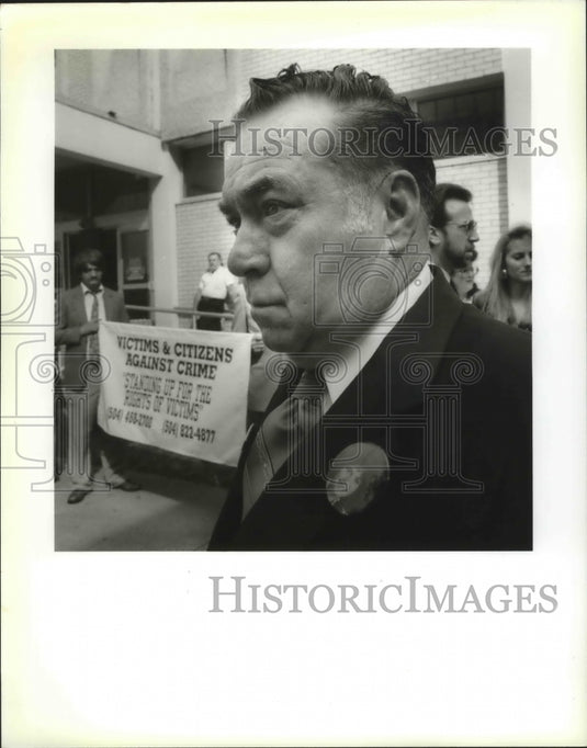 1992 Mel Siemssen of Waggaman at Rally for Citizens Against Crime - Historic Images