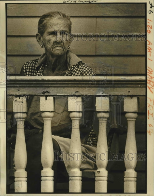 1980 Heat Wave-Mary Doming's front porch only place to catch breeze - Historic Images