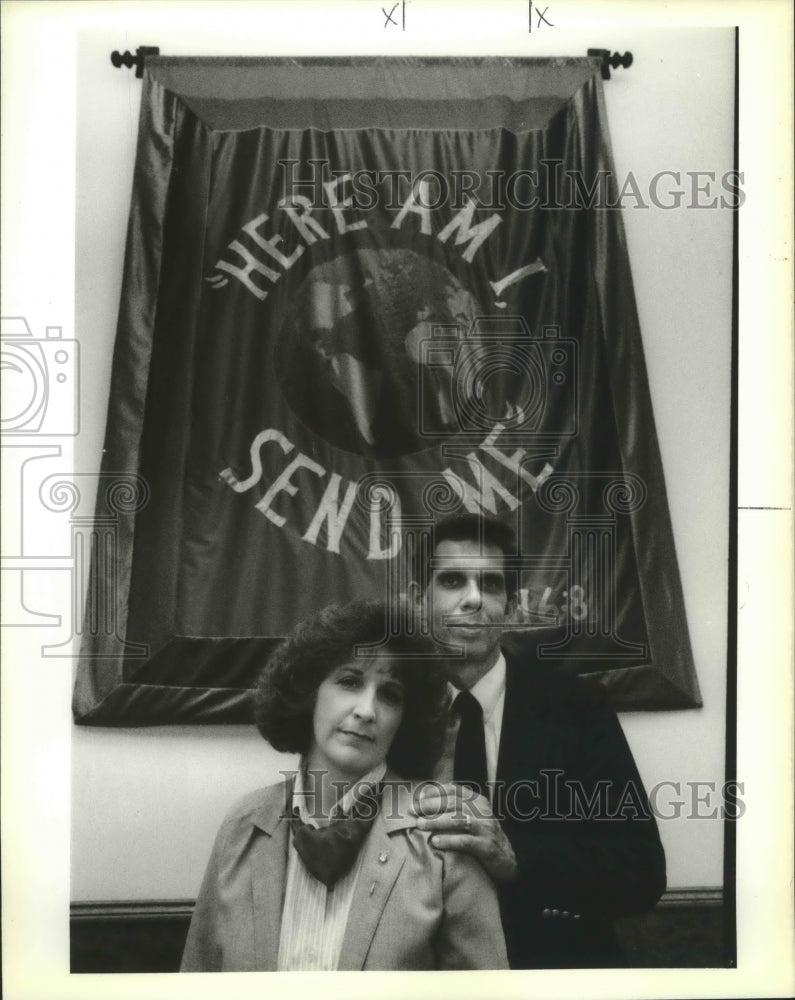 1988 Mary &amp; Rod Aquillard, Anti-abortion activist at Reserve Church - Historic Images