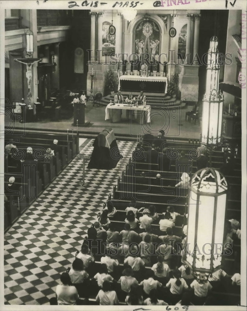 1967 Adenauer Memorial mass is celebrated in St. Louis Cathedral. - Historic Images