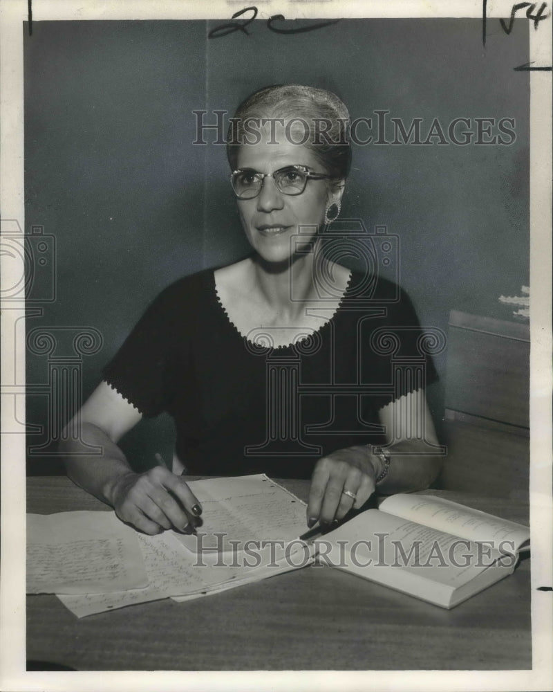 1961 Mrs. Vita B. Aime, 4140 Banks, Spanish teacher at Ridgeway Prep - Historic Images