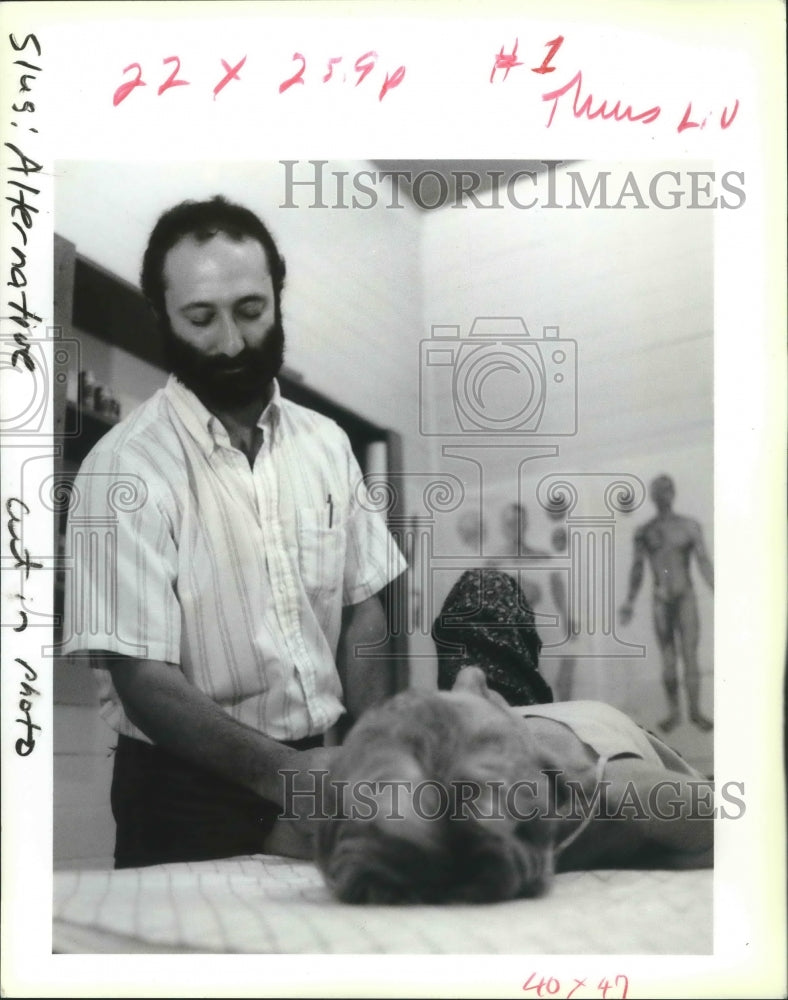 1993 Acupressure demonstration. - Historic Images