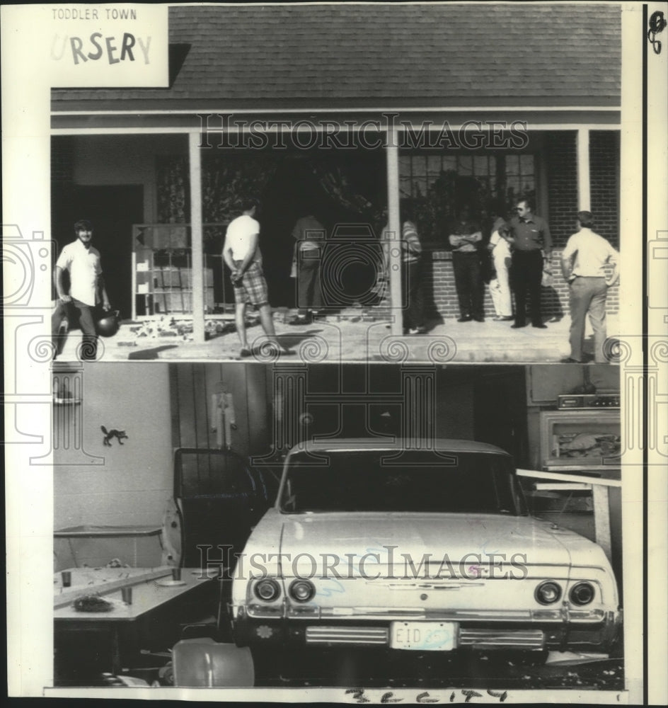 1971 Press Photo Accident- children, aged 3 and 4 were injured in Columbus Ga. - Historic Images