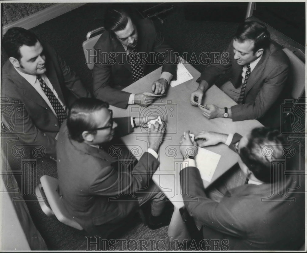 1971 Press Photo Bridge, Aces- bedecked in diamond figured ties. - noa10055 - Historic Images