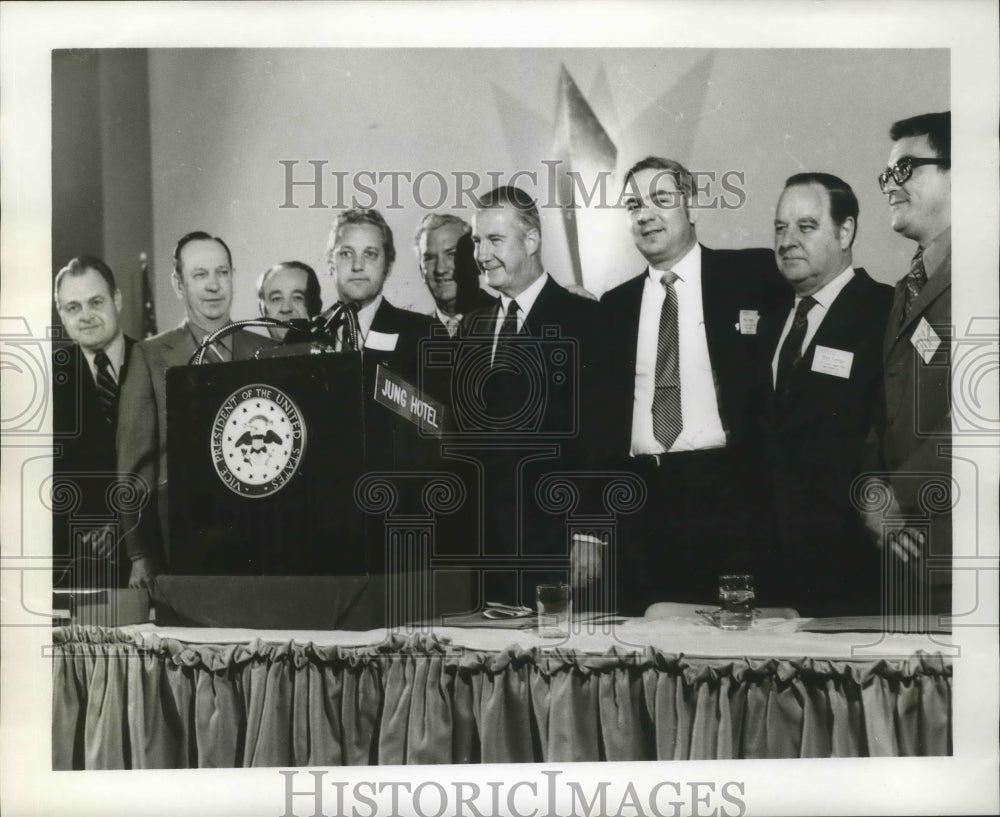 1971 Press Photo Vice President Spiro T. Agnew in New Orleans - Historic Images