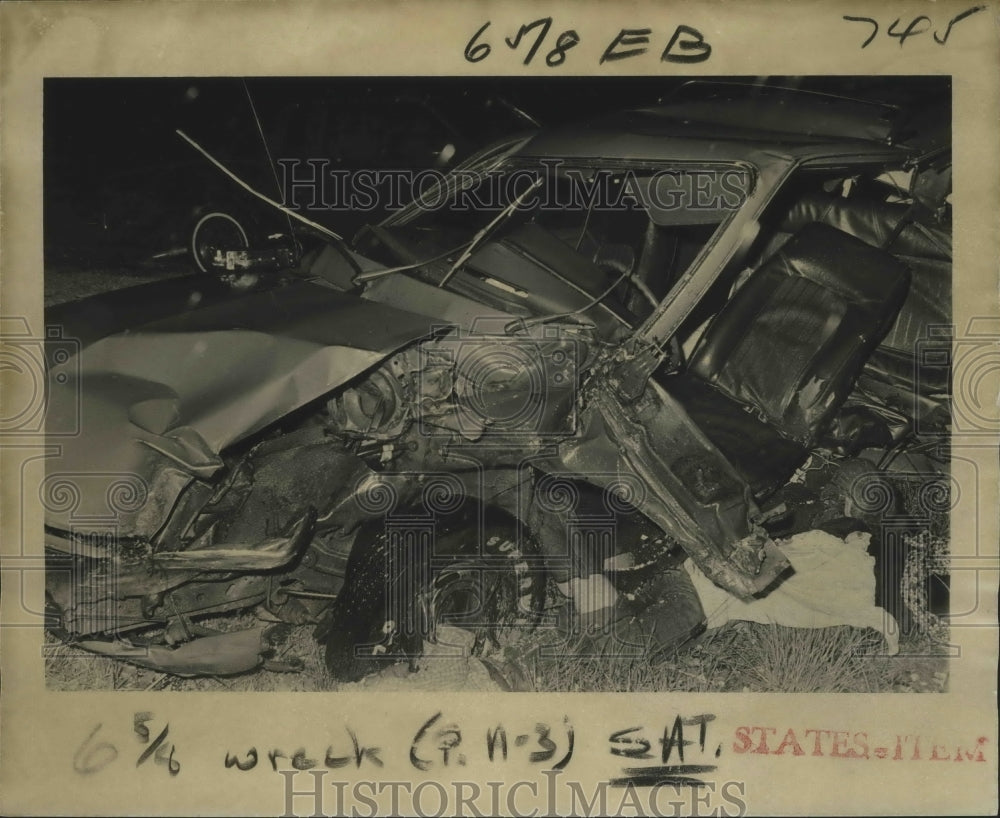 1978 Press Photo Accidents - Scene of fatal accident on Chef Menteur Bridge. - Historic Images