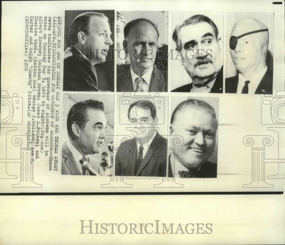 1970 Press Photo Alabama Elections-Candidates for Governor of Alabama - Historic Images