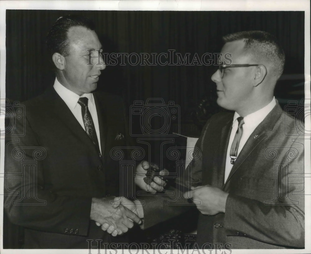 1967 Elks Lodge, New Orleans William Aitken gives gavel to successor - Historic Images