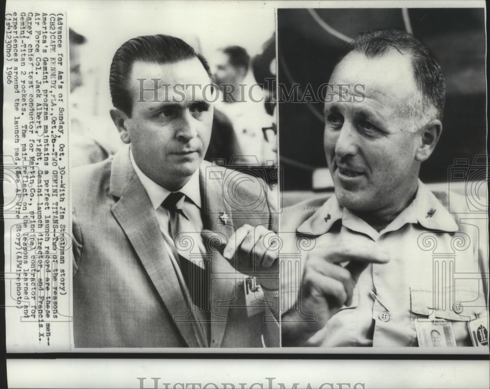 1966 Air Force Col. Jack Albert &amp; Francis Carey - Historic Images