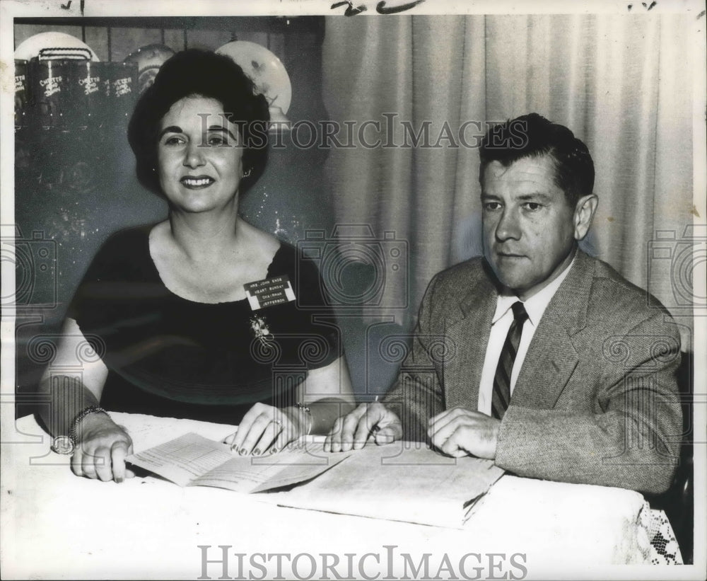 1962 Jefferson Parish Heart Council officials at annual drive. - Historic Images