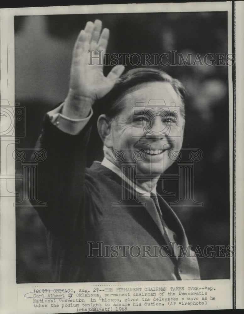 1968 Politics, Chicago Carl Albert of Oklahoma named DNC chairman - Historic Images