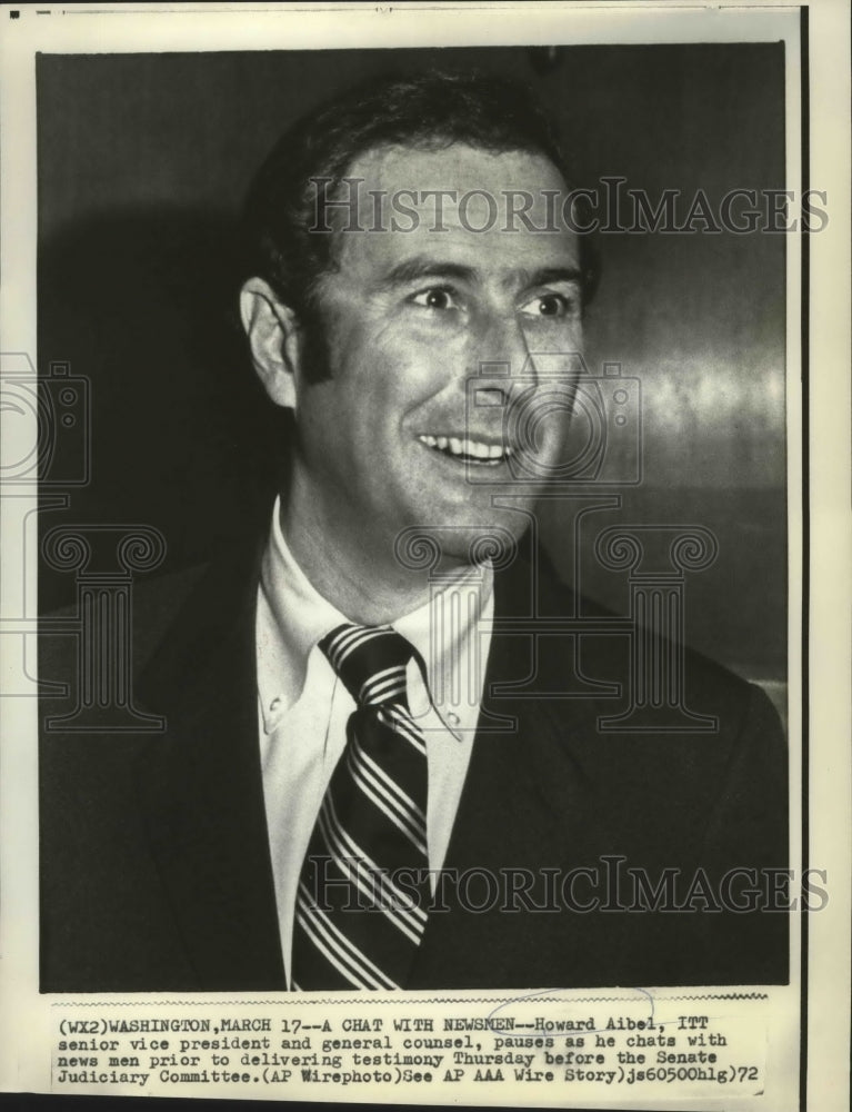 1972 Howard Aibel, ITT senior vice president and general counsel. - Historic Images