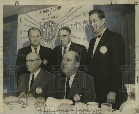 1960 Newly installed Kiwanis Club of New Orleans officers. - Historic Images