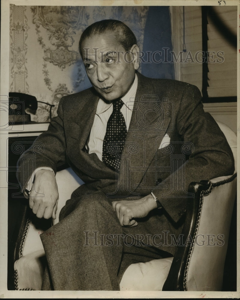 1948 Press Photo Hon. M. Asaf Ali,  India's first Ambassador to the United State - Historic Images