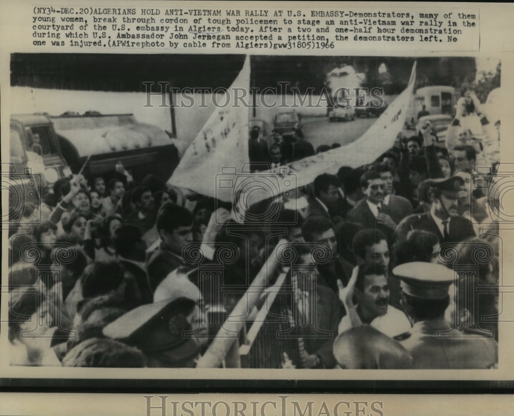 1966 Demonstrators, many of them women break through cordon.-Historic Images