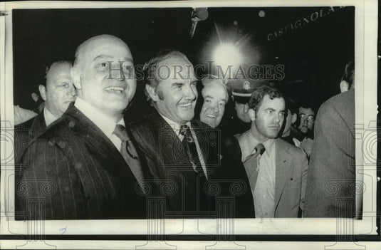 1972 Press Photo Sen. George M'Govern, Mayor Joseph Alioto & Sen Hubert Humphrey - Historic Images
