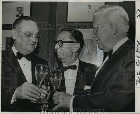 1966 Press Photo Roy Alciatore, George Rezek & Paul Spitler at Bacchus Society - Historic Images