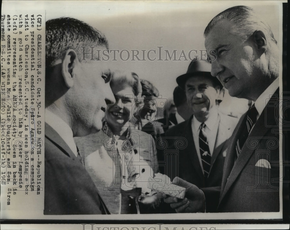 1968 Republican Vice Presidential candidate Sprio T Agnew. - Historic Images