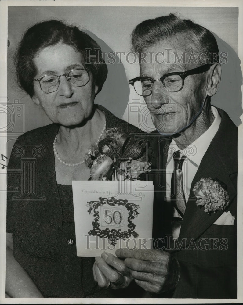 1967 Press Photo Mr. and Mrs. Henry W. Alford celebrate 50th wedding anniversary - Historic Images