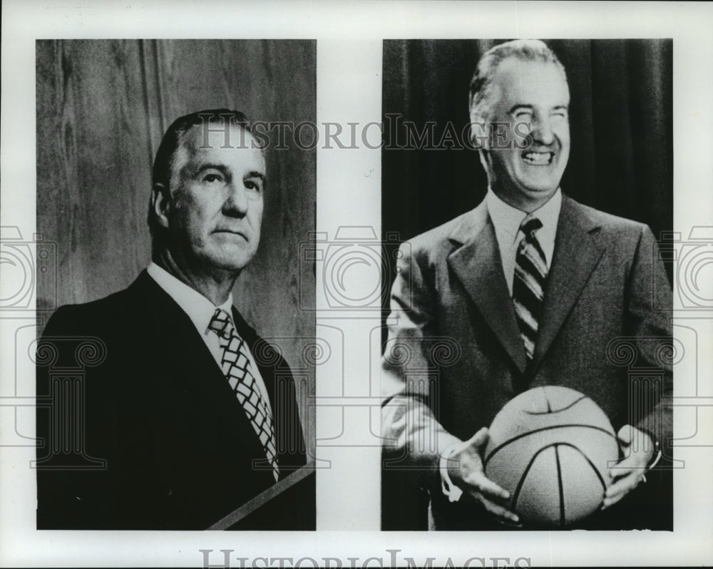 1971 Press Photo Two photographs of Vice President Spiro T. Agnew. - Historic Images