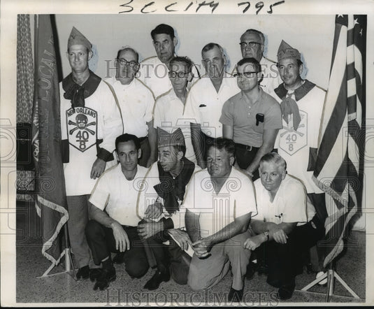 1965 Press Photo Initiating officers of La Societe des 40 Hommes et Huit Chevaux- Historic Images