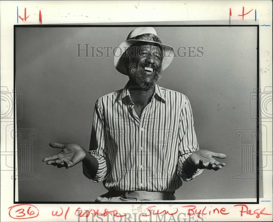 1985 Press Photo Famous Amos, Wally Amos - Historic Images