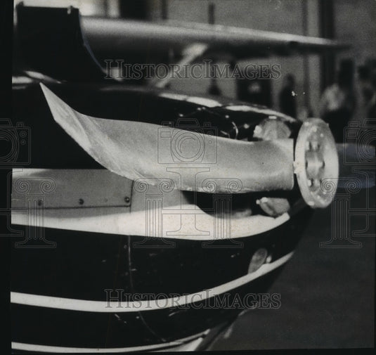 1970 Press Photo Accidents - The propeller of Milton Brenner's plane after crash - Historic Images