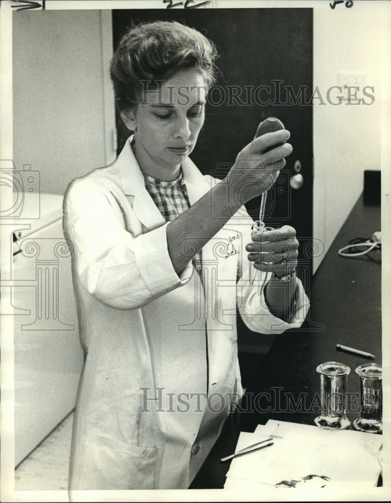 1965 Lab Technician Betty Anderson for Dept of Environmental Health - Historic Images
