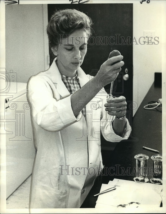 1965 Lab Technician Betty Anderson for Dept of Environmental Health - Historic Images