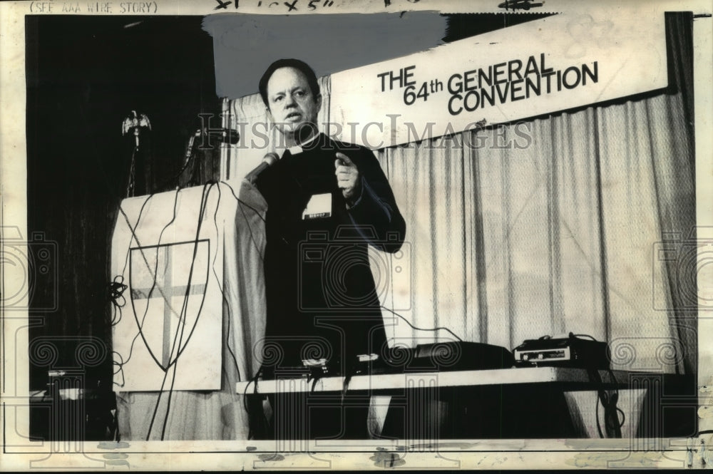 1973 Press Photo Reverend John Maury Allin General Convention Episcopal Church - Historic Images