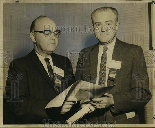 1959 Press Photo Dr. Elias N. Kaiser & Dr. Rufus Alldredge of American Fracture - Historic Images