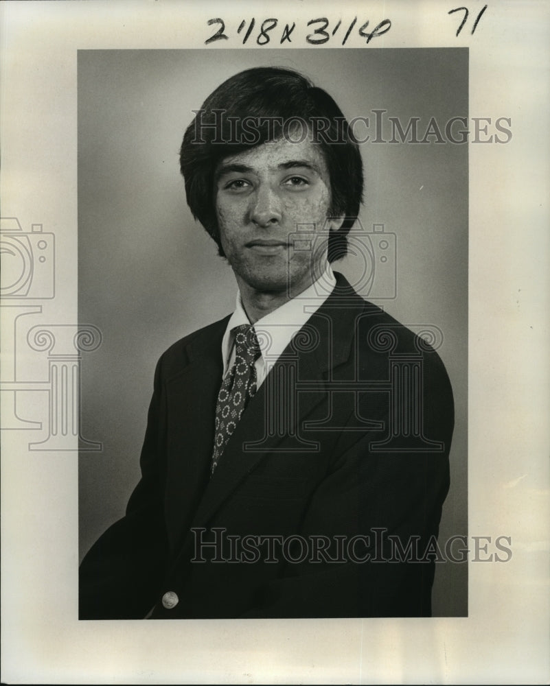 1977 Press Photo Ed Anderson Jr., reporter, Times-Picayune Press Club President - Historic Images