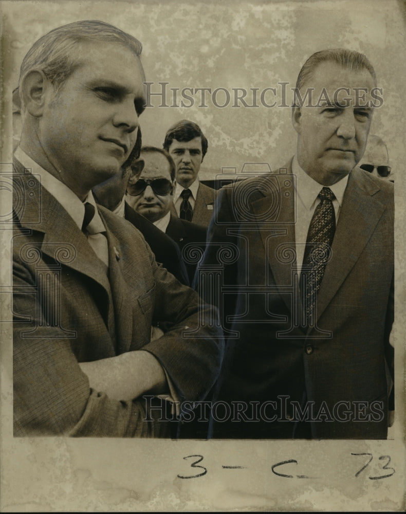 1971 Press Photo New Orleans-Vice President Spiro Agnew and David C. Treen - Historic Images