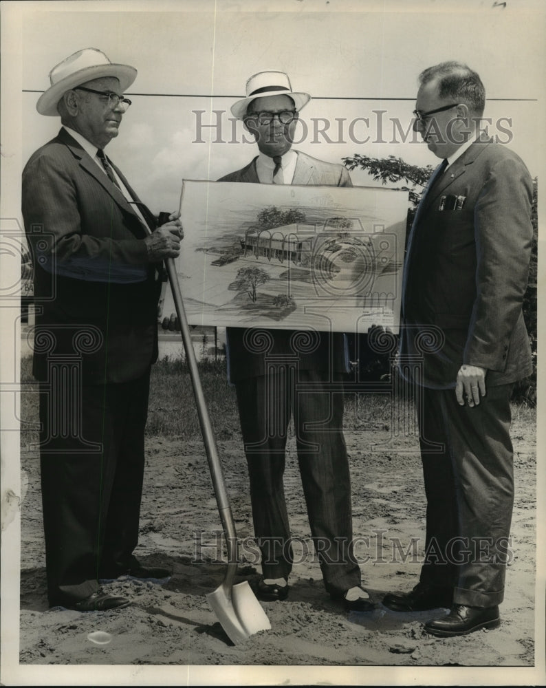 1965 Press Photo Bank of St. Charles - Groundbreaking for New Bank, Boutte - Historic Images