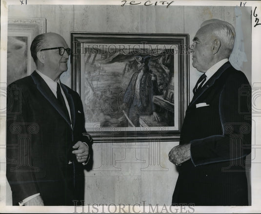 1963 Press Photo "Faces of Freedom" Exhibition - John L. McCrea, John B. Fournet - Historic Images