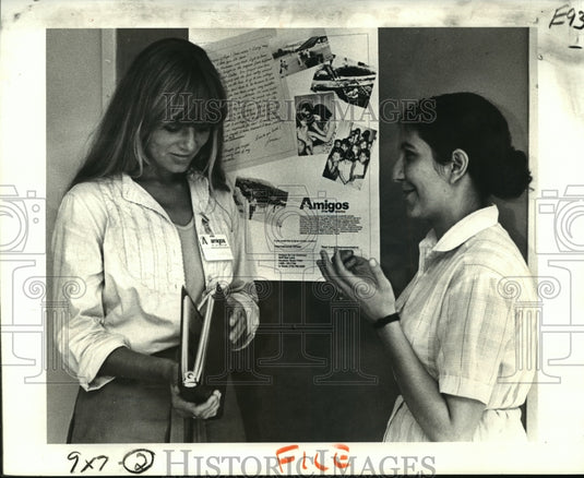 1981 Press Photo Amigos program Armour Ratliffe and Jackie Andonie - Historic Images
