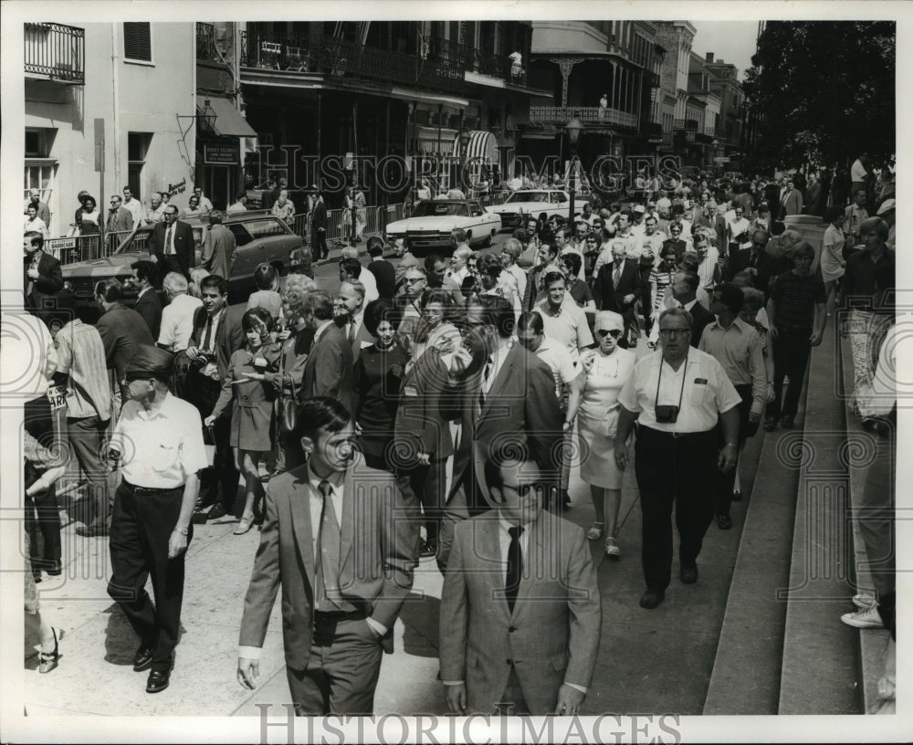 1970 Press Photo Vice President - New Orleans Crowds to see Spiro Agnew - Historic Images